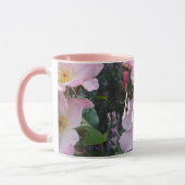 Roze Wilde Roos Bloemfloraal Fotogeman Moederdag Mok (Links)