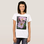 Roze Wilde Roos Bloemfloraal Fotogeman Moederdag T-shirt (Voorkant volledig)