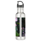 Roze Wilde Roos Bloemfloraal Fotogeman Moederdag Waterfles (Achterkant)