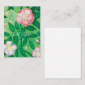 Roze Wilde Roos bloesem geheime tuin Informatiekaartje (Voorkant / Achterkant)