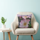 Roze Wilde Roos Rozen Foto Meisjes Naam Kussen (Stoel)