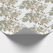 Roze wilde Roos Vloervlies Florenz  Cadeaupapier (Hoek)