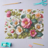 Roze Wilde Rozen Bloem Ambachtelijk Tissuepapier (Craft)