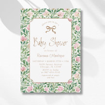 Roze Wilde Rozen Gouden Boog Baby Shower