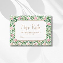 Roze wilde rozen gouden luierraffle uit het verled