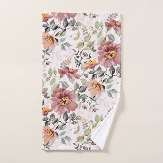 Roze Wilde Rozen Handdoeken (Handdoek)