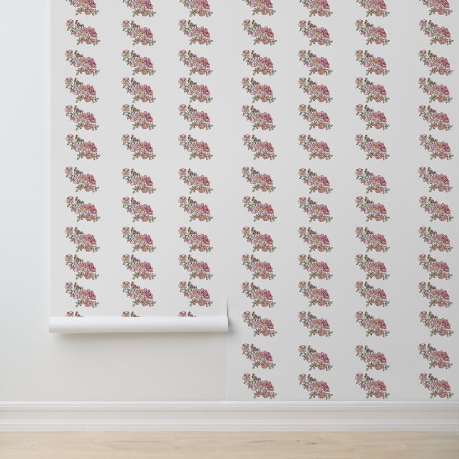 Roze Wilde Rozen - Peel & Stick Wallpaper Behang (Applicatie)