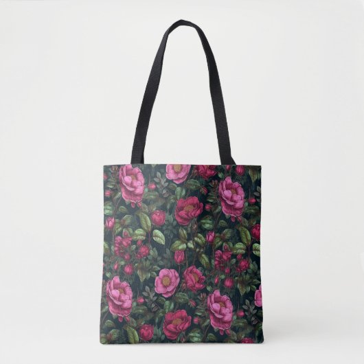 Roze wilde Rozen Tote Bag (Voorkant)
