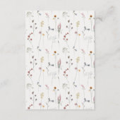 Roze Wilde Waterverf Crest Weddenschap Details Informatiekaartje (Achterkant)