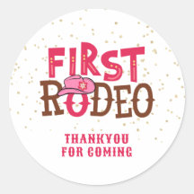 Roze Wilde Westen Cowgirl 1e Verjaardag Bedankt