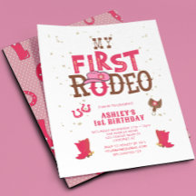 Roze Wilde Westen Cowgirl 1e Verjaardagsfeestje