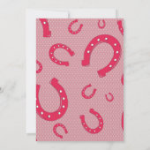 Roze Wilde Westen Cowgirl 1e Verjaardagsfeestje Kaart (Achterkant)