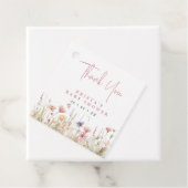Roze Wildflower Baby shower Dank u Bedankjes Labels (In situ)