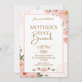Roze Wildflower Bloemen Moederdag Brunch Kaart (Voorkant)