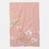 Roze Wildflower Boerderij Schort Groot Theedoek (Verticaal)