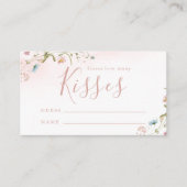 Roze Wildflower boho schat hoeveel kissenspel Informatiekaartje (Voorkant)