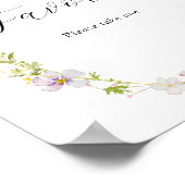 Roze Wildflower boog gunsten teken Poster (Hoek)