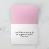 Roze Wildflower Daisies Sympathie Kaart (Binnen)