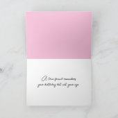 Roze Wildflower Daisies Verjaardag Kaart (Binnen)