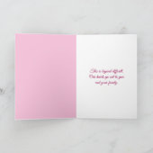 Roze Wildflower Daisy Field voor Sympathie Kaart (Binnen)