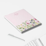 Roze Wildflower Floral gepersonaliseerd Notitieblo Notitieblok<br><div class="desc">Roze wilde bloem gepersonaliseerd notitieblok. Gemakkelijk om de tekst te veranderen.  waterverf floraal.</div>