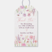 Roze Wildflower Garden Verjaardag Cadeaulabel (Voorkant)