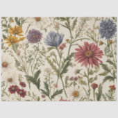  Roze Wildflower Greenery Decoupage Tissuepapier (Voorkant)