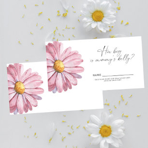 Roze Wildflower Hoe groot is het buikspel van mama Informatiekaartje