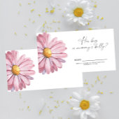 Roze Wildflower Hoe groot is het buikspel van mama Informatiekaartje