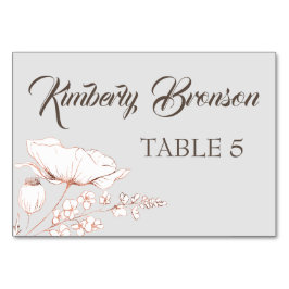 Roze Wildflower Individuele gastnamen Tafel Kaart