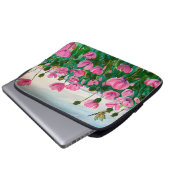 Roze Wildflower Laptop Sleeve (Voorkant onderkant)
