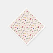 Roze Wildflower Lente Bloemen Servet (Hoek)