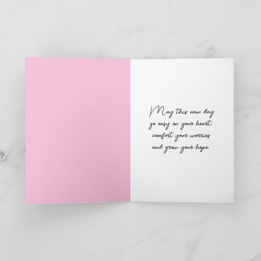 Roze Wildflower madeliefjes in een veld Kaart (Binnen)