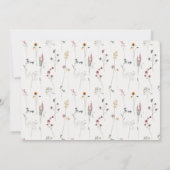 Roze Wildflower Monogram Crest Foto Christening Kaart (Achterkant)