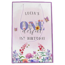 Roze Wildflower Ozful Vlinder en Bijen Medium Cadeauzakje