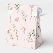 Roze Wildflower patroon elegante Baby Meisje Douch Bedankdoosjes (Achterkant)