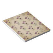 Roze Wildflower Patroon  oud papier Persoonlijk Notitieblok (Schuin)