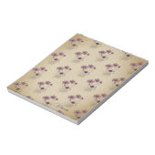 Roze Wildflower Patroon  oud papier Persoonlijk Notitieblok (Linkerzijde)