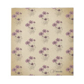 Roze Wildflower Patroon oud papier Persoonlijk Notitieblok (Voorkant)