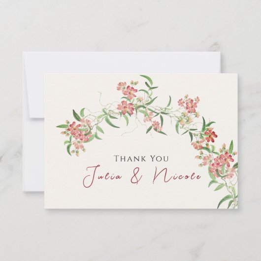 Roze Wildflower Roos Spring Garland Wedding (Voorkant)