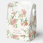 Roze Wildflower Roos Spring Garland Wedding Bedankdoosjes (Geopend)