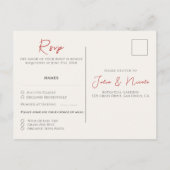 Roze Wildflower Roos Spring Garland Wedding Briefkaart (Achterkant)