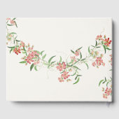 Roze Wildflower Roos Spring Garland Wedding Gastenboek (Achterkant)