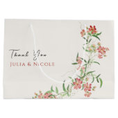 Roze Wildflower Roos Spring Garland Wedding Groot Cadeauzakje (Achterkant)