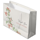 Roze Wildflower Roos Spring Garland Wedding Groot Cadeauzakje (Voorkant Gekanteld)