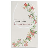 Roze Wildflower Roos Spring Garland Wedding Klein Cadeauzakje (Achterkant)