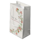 Roze Wildflower Roos Spring Garland Wedding Klein Cadeauzakje (Achterkant Gekanteld)