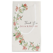 Roze Wildflower Roos Spring Garland Wedding Klein Cadeauzakje (Voorkant)