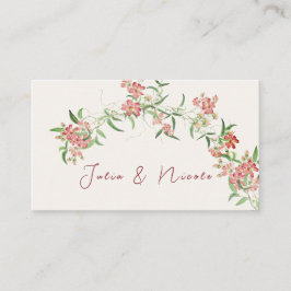Roze Wildflower Roos Spring Garland Wedding Plaatskaartje