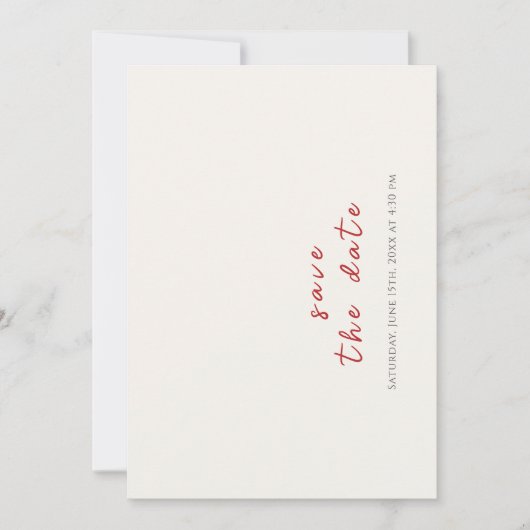 Roze Wildflower Roos Spring Garland Wedding Save The Date (Voorkant)